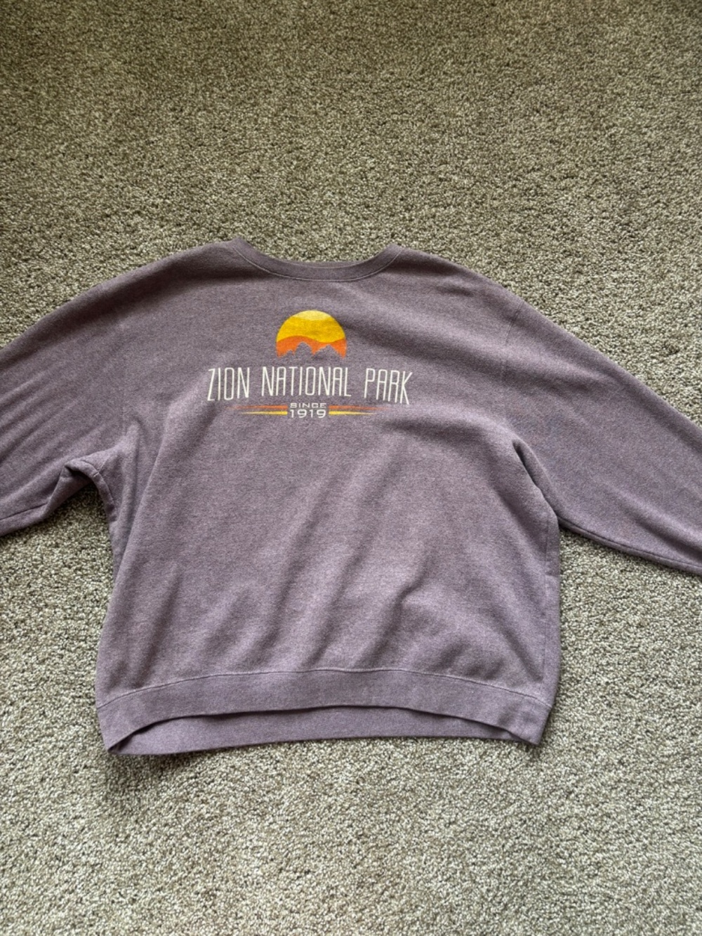 Vintage Retro Zion National Park Crewneck Sweatshirt Size XL